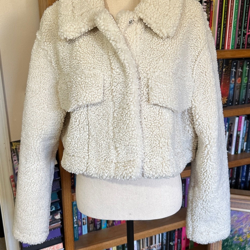 Zara Cream Teddy Jacket
